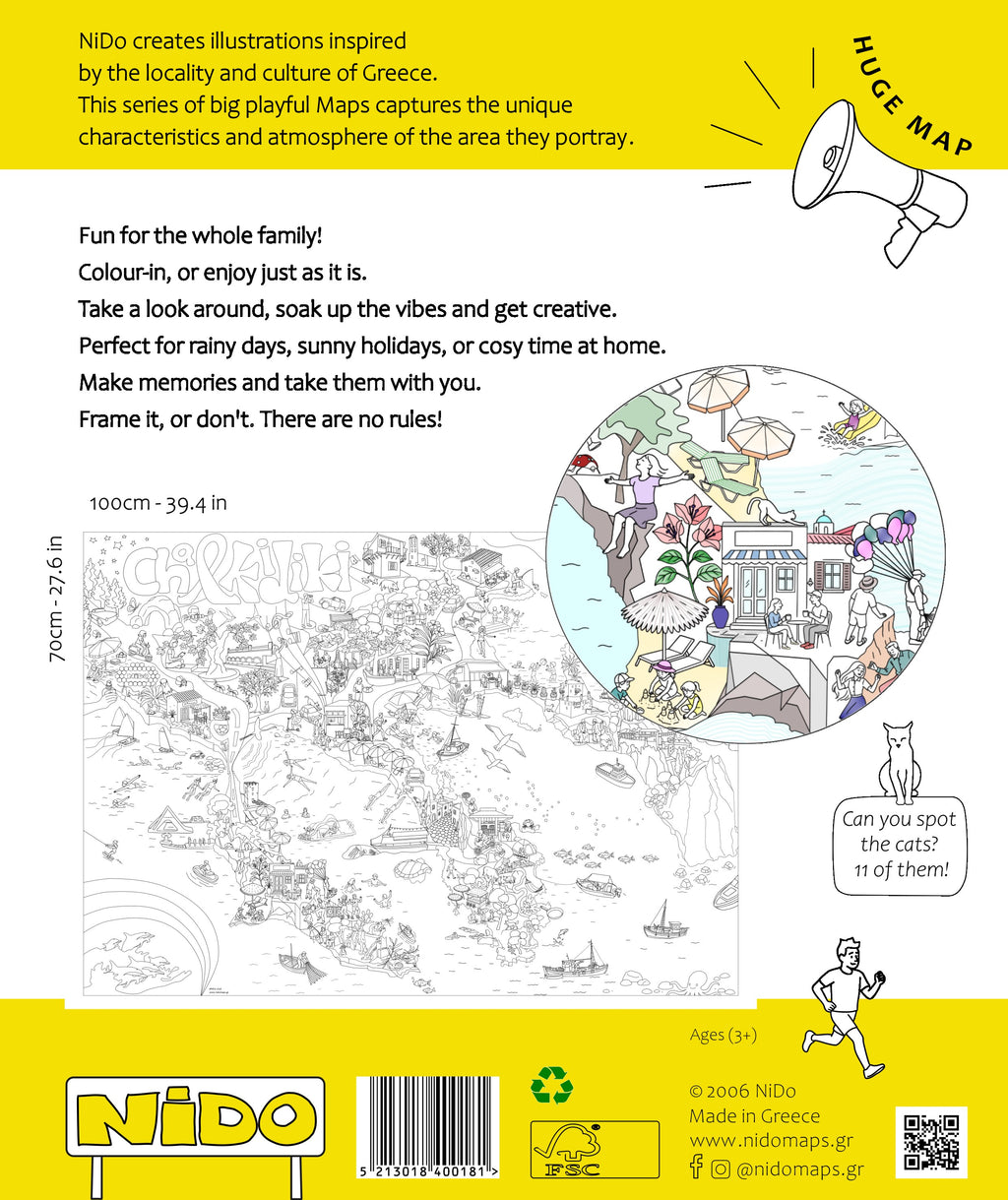 Colouring - Map of Chalkidiki