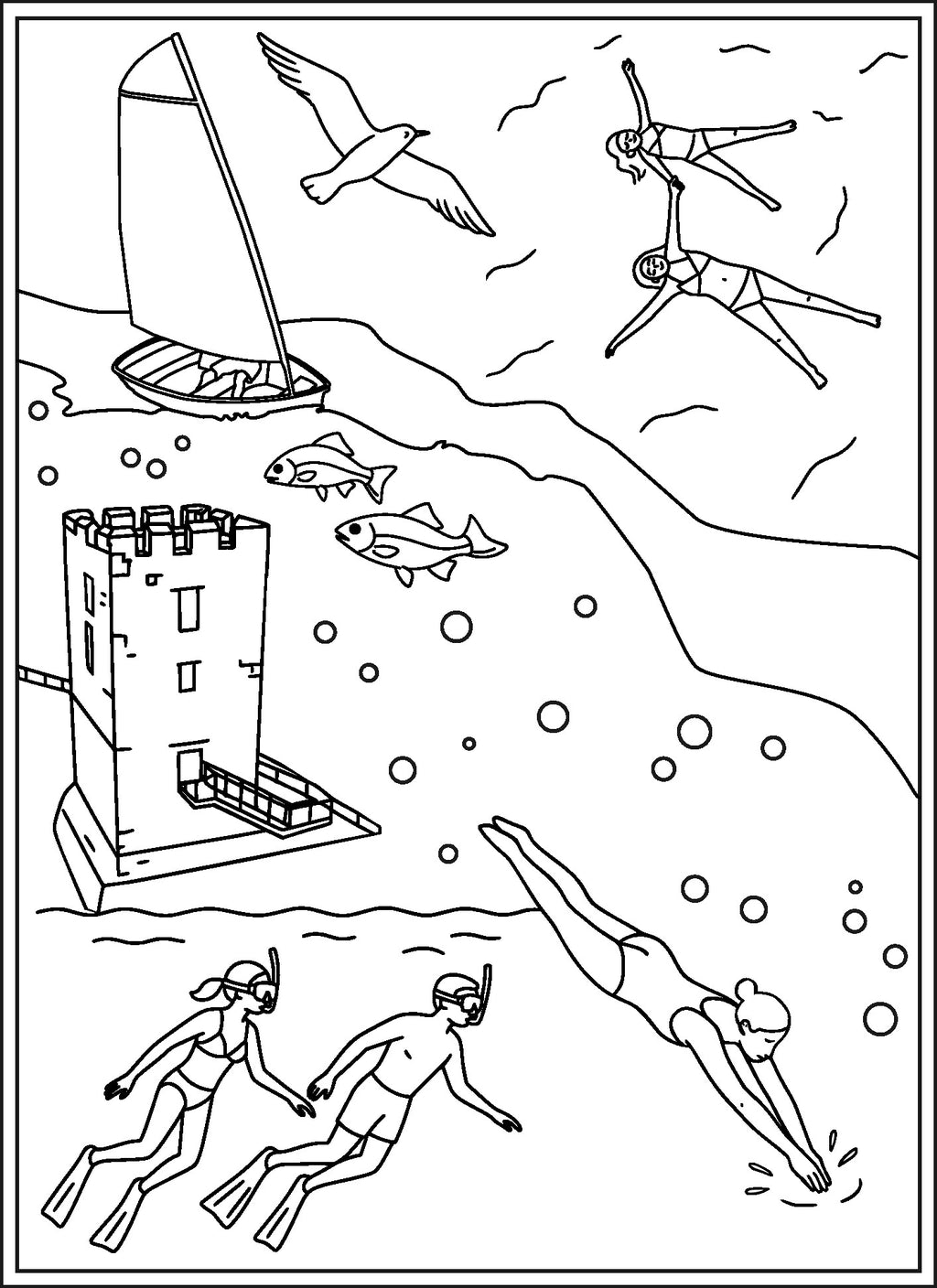 Colouring - Set of Card Postal