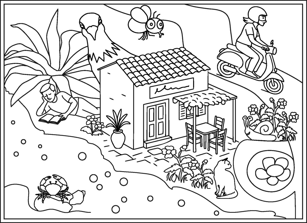 Colouring - Set of Card Postal