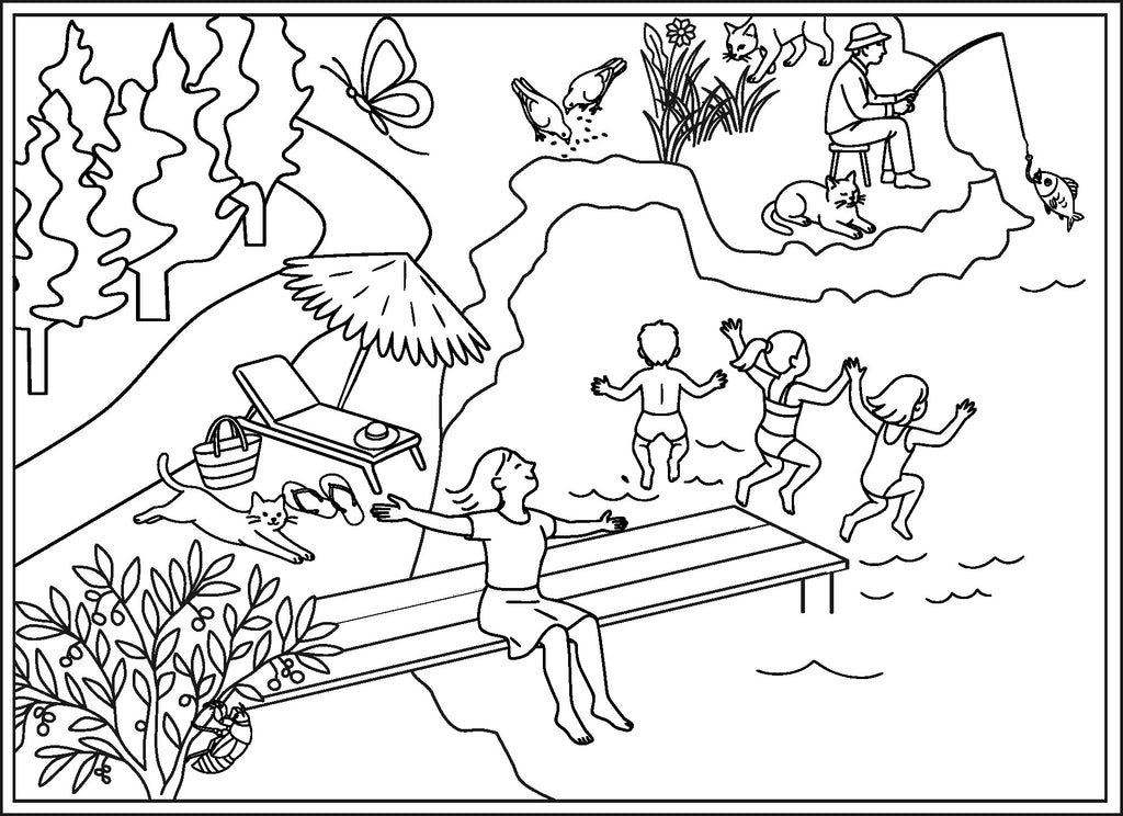 Colouring - Set of Card Postal