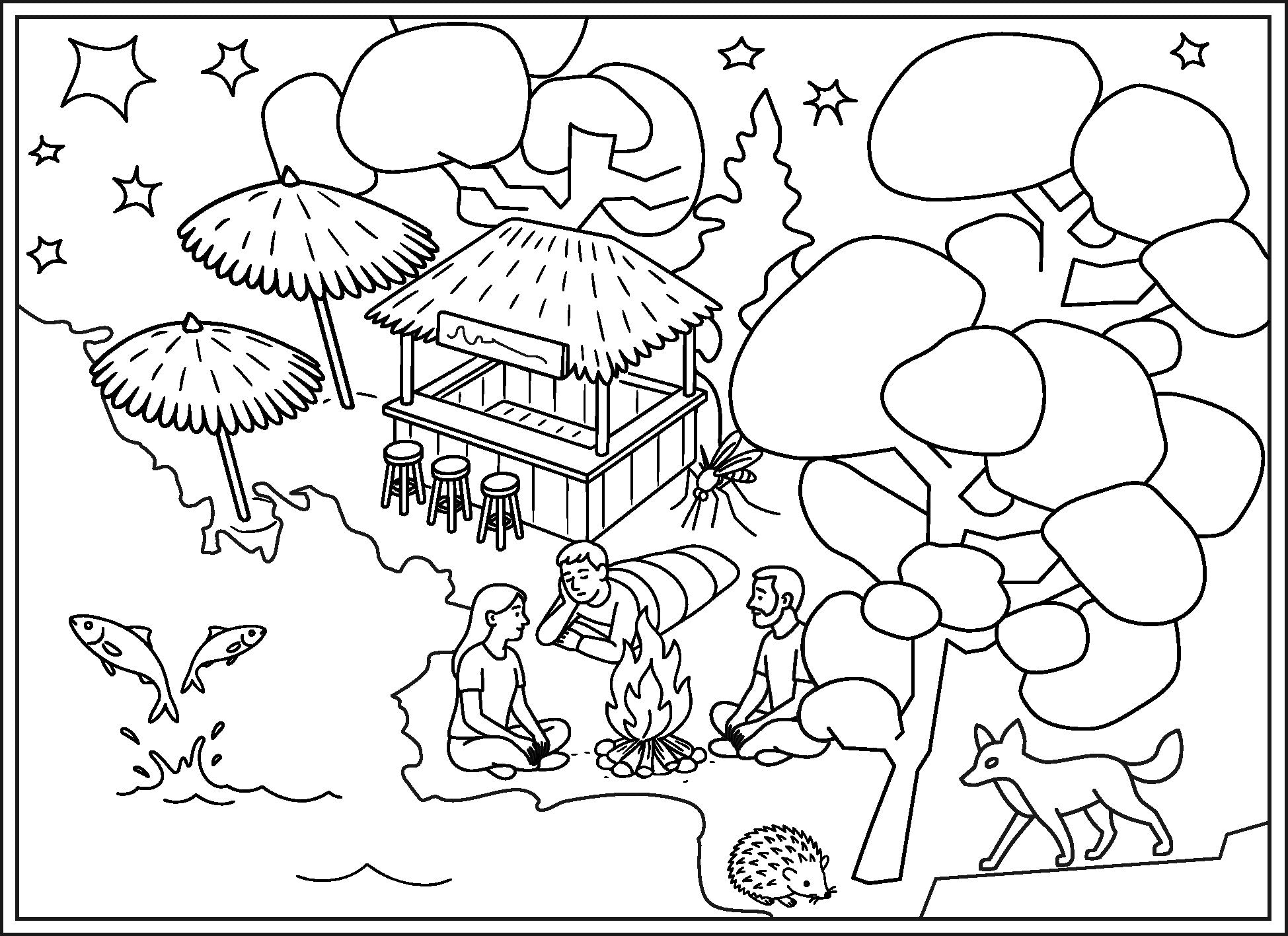 Colouring - Set of Card Postal