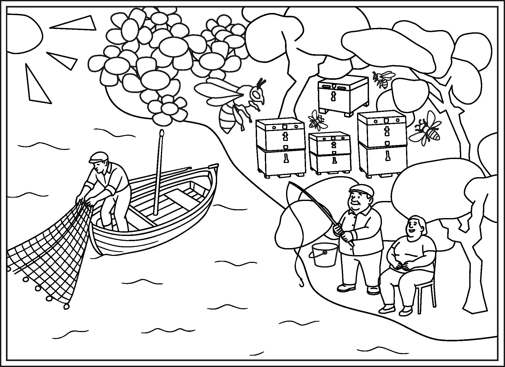 Colouring - Set of Card Postal