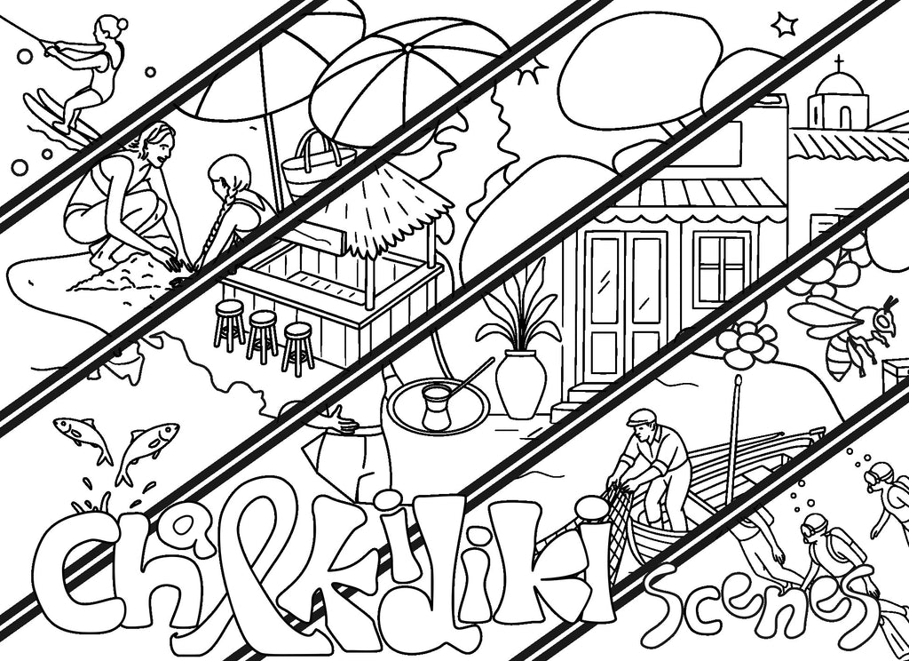 Colouring - Set of Card Postal