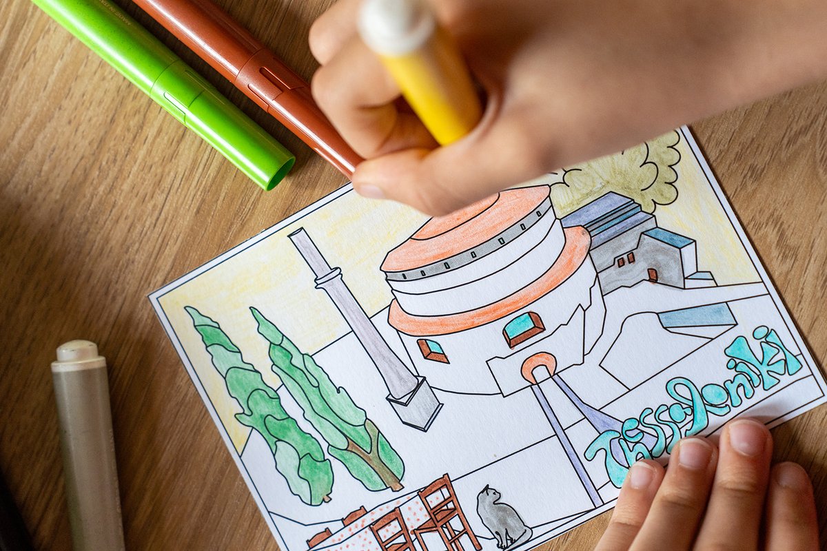 Colouring - Set of Card Postal