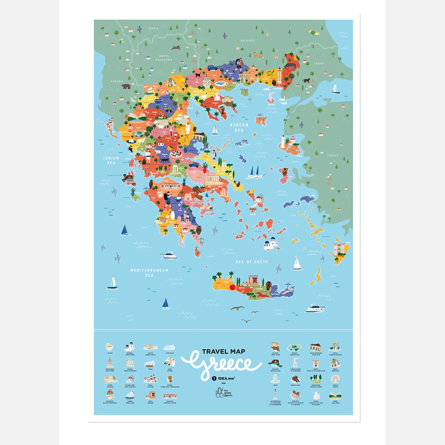 Scratch Off - Map of Greece
