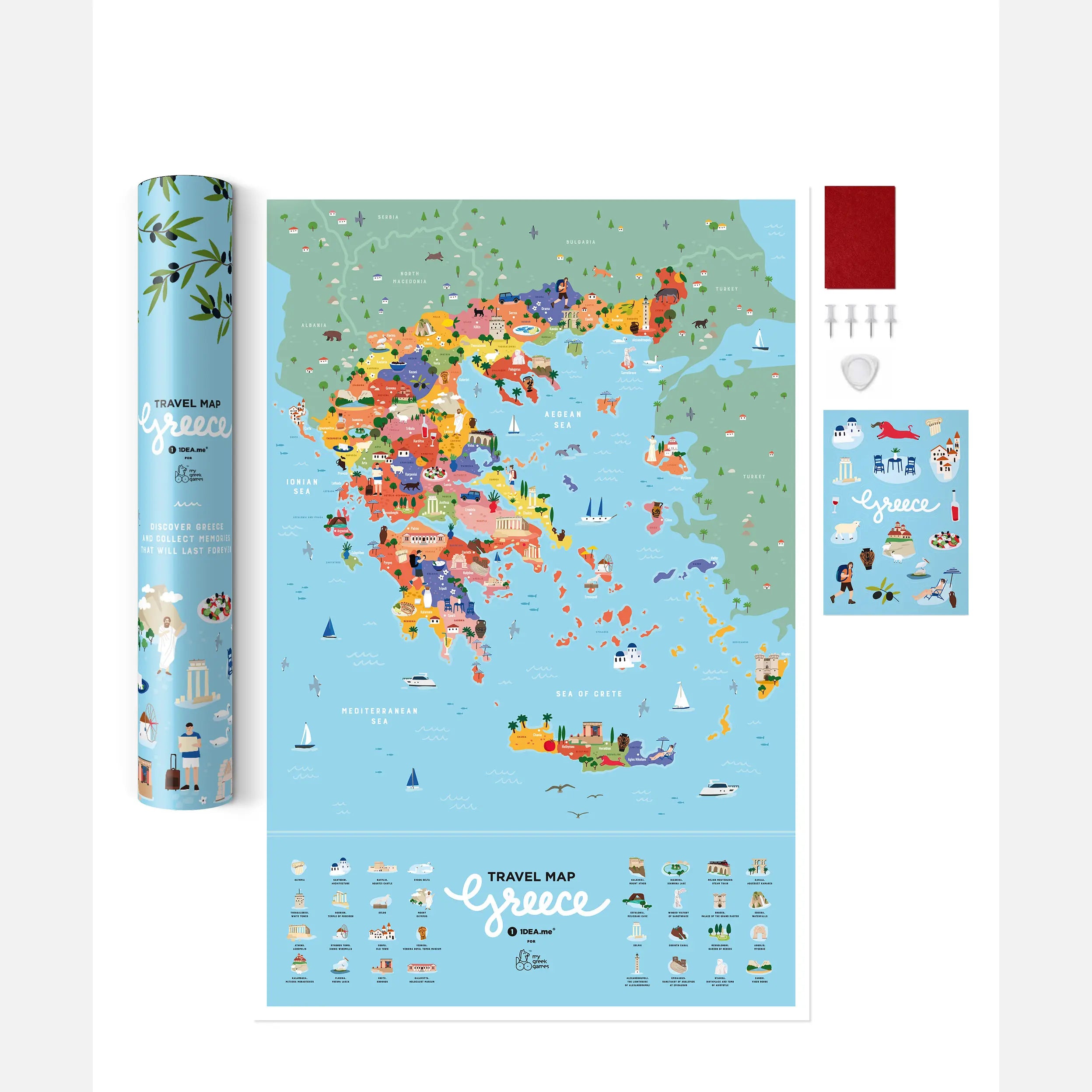 Scratch Off - Map of Greece