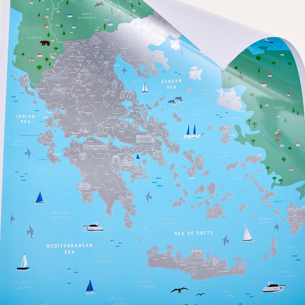 Scratch Off - Map of Greece