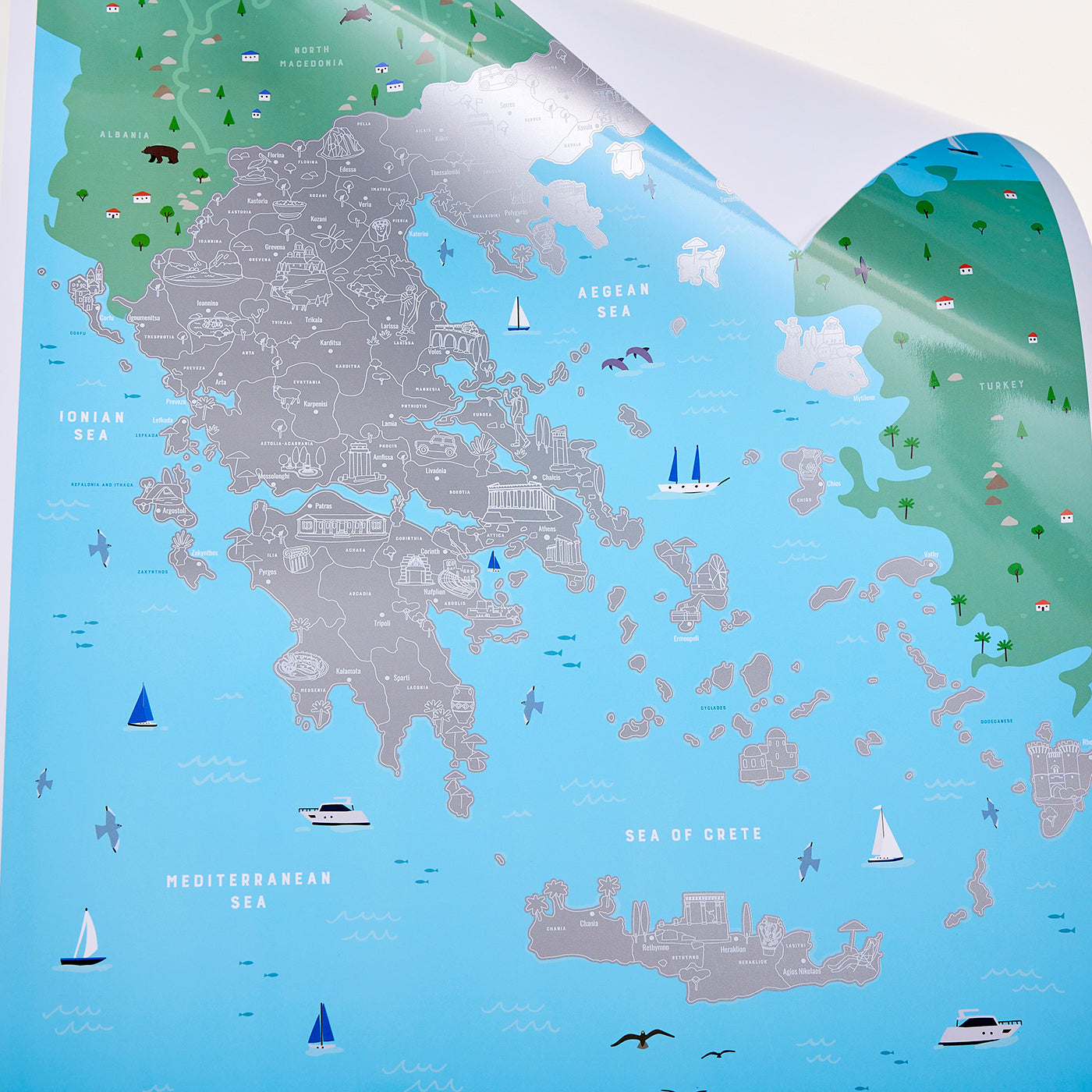 Scratch Off - Map of Greece